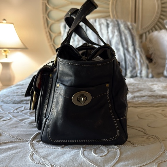 Coach Black Leather Satchel - Picture 3 of 15